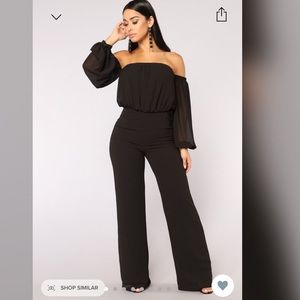 Lorena Off Shoulder Jumpsuit - Black
